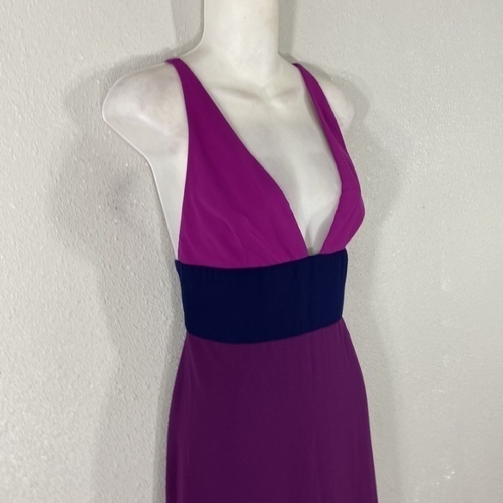 Jill Stuart Viola & Deep Violet & Deep Iris Color Block Gown 6 MM7 - Picture 7 of 12